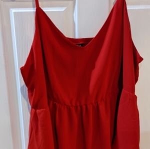 Torrid Red peplum tank